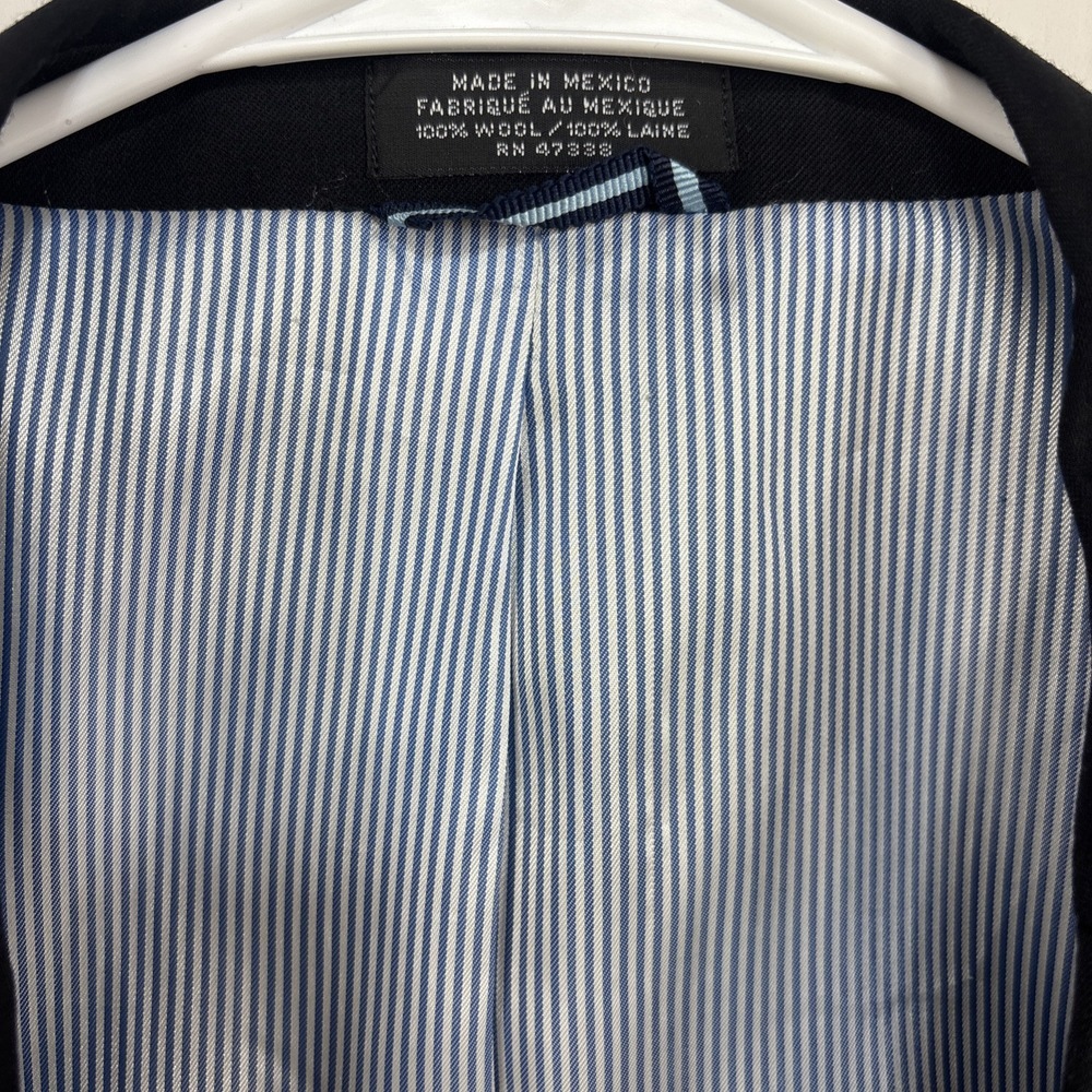 Tommy Hilfiger Suit Jacket Mens Size 42L Black 100% Wool Spirts Coat Blazer‎ - Picture 7 of 12